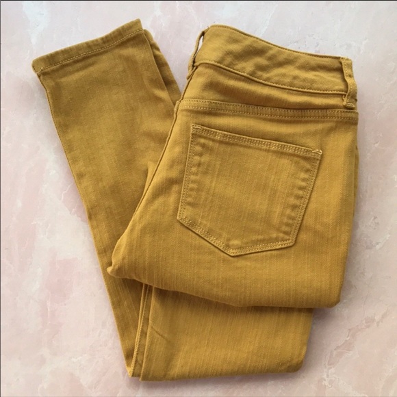 The Limited 678 Skinny Denim in Mustard Sz 0 - Picture 2 of 8